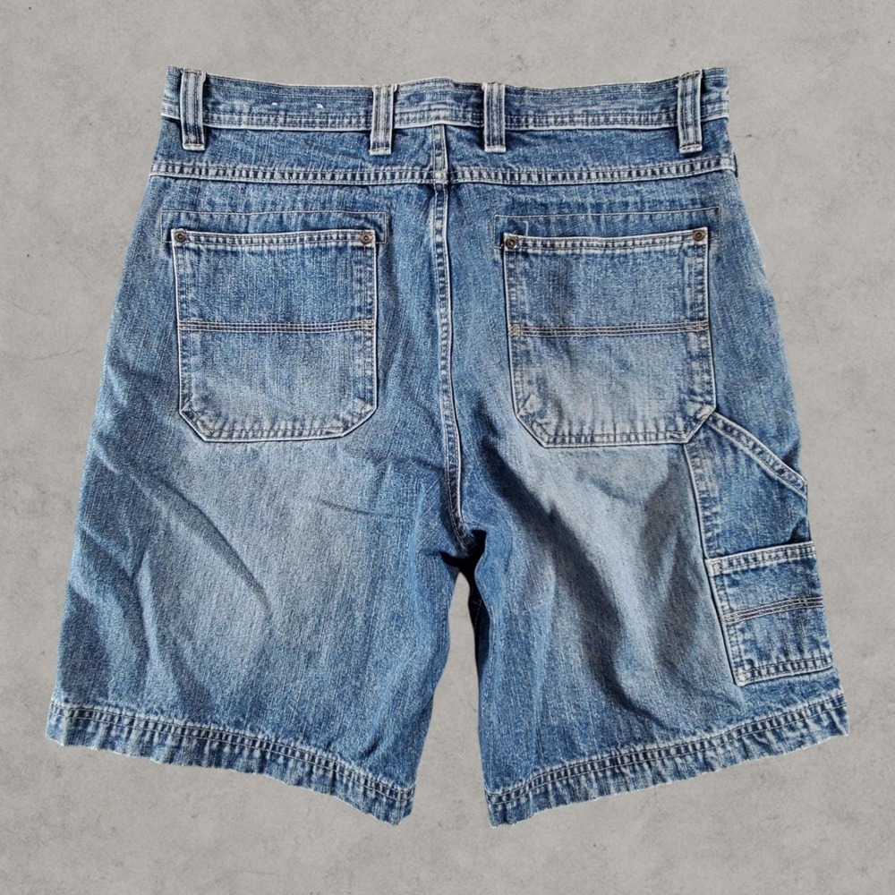 Sonoma Jorts Mens 34 Blue Carpenter Skater Y2K Vintage Baggy Denim Wide Leg Work